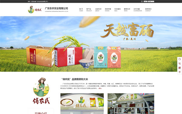 东农米业企业网站建设定制开发设计案例